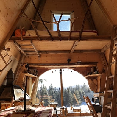 Hutte en bois de la Champagne