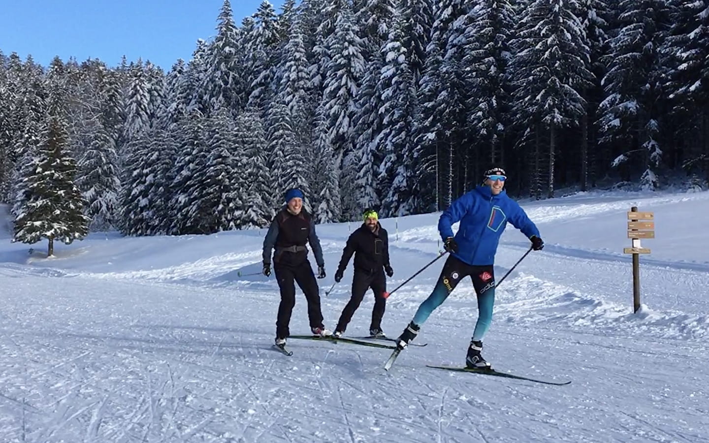 La ferme Guichard depuis La Praille - Piste bleue de ski nordique