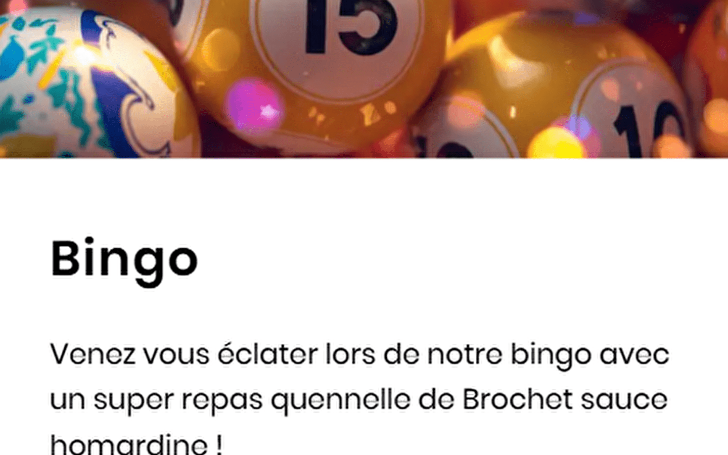 Bingo 'Quenelle de brochet'