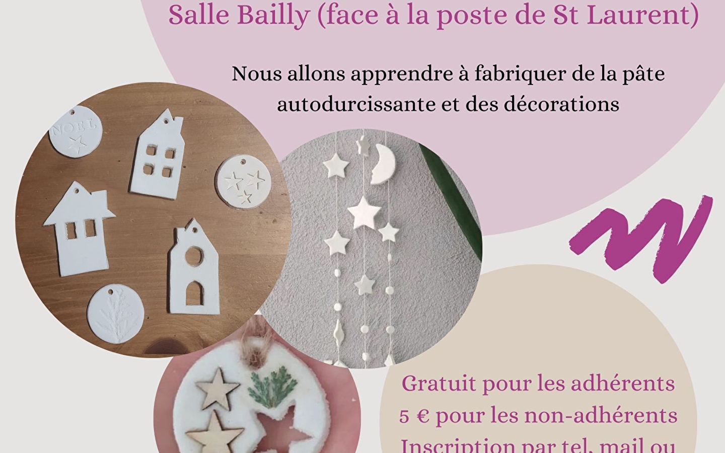 Atelier 'Décorations de fête en pâte auto-durcissante'