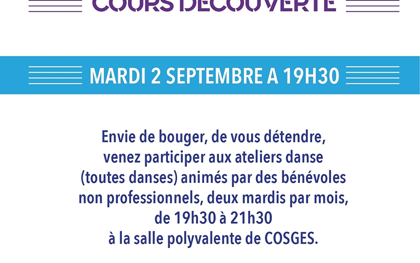 Atelier danse : cours découverte