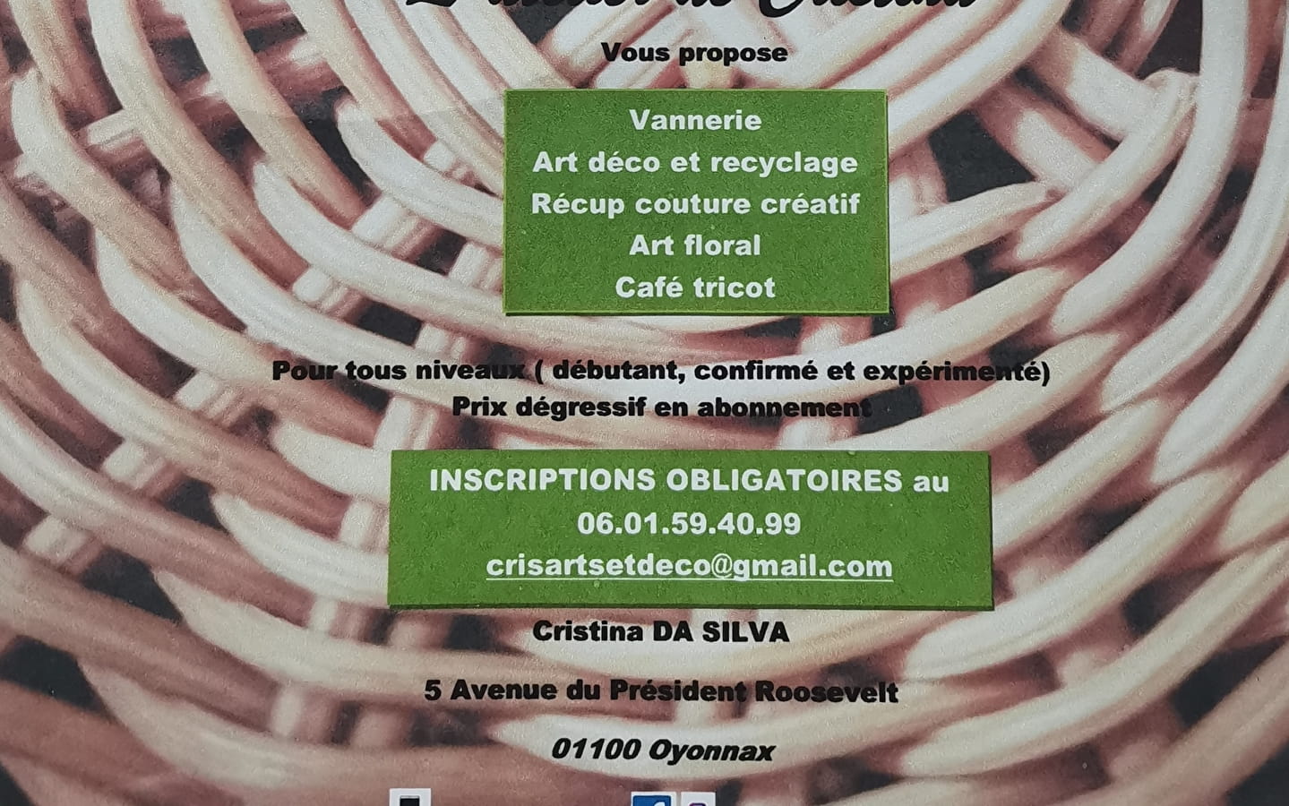 Les ateliers de Cristina