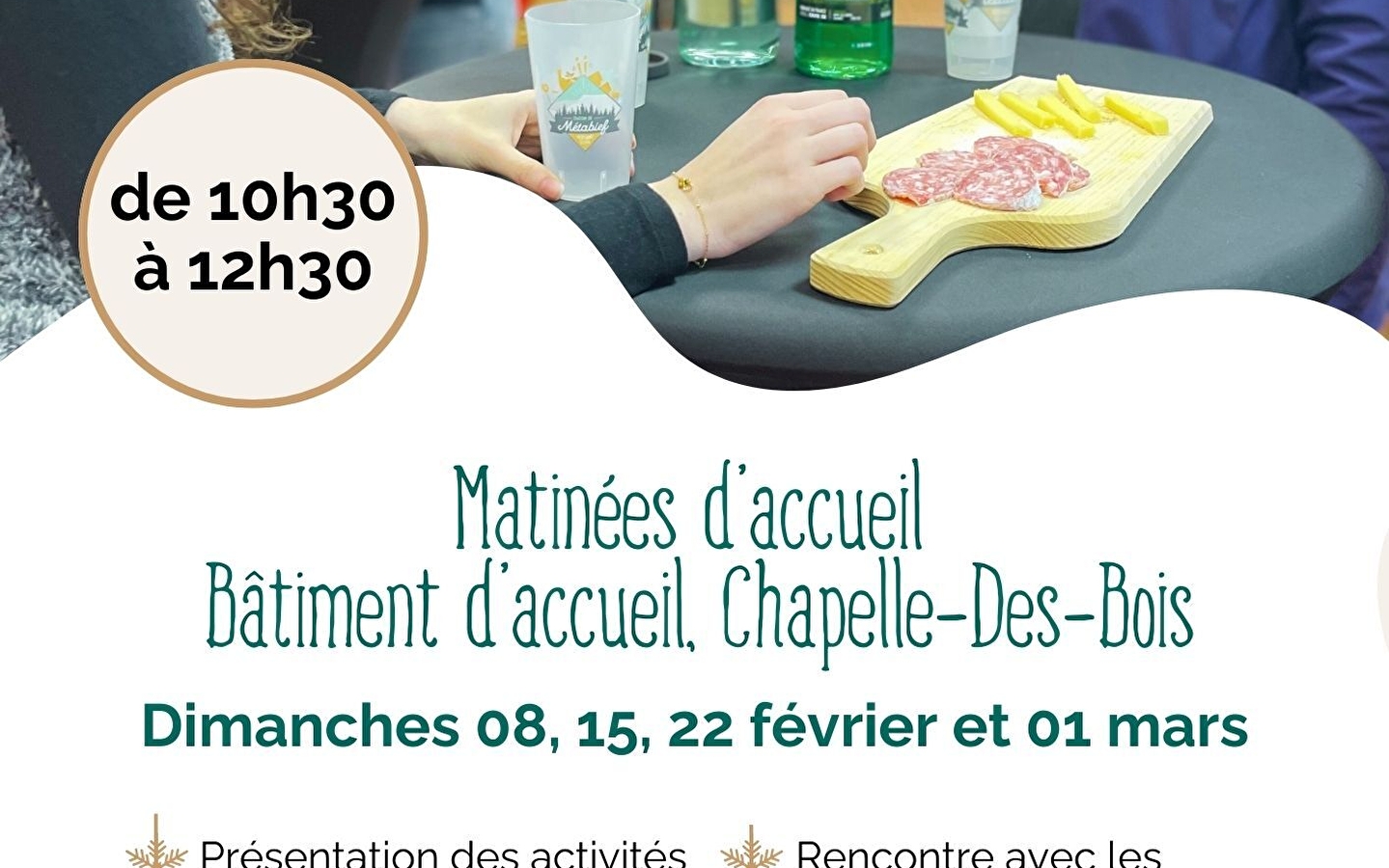 Matinées d'accueil à Chapelle des Bois 