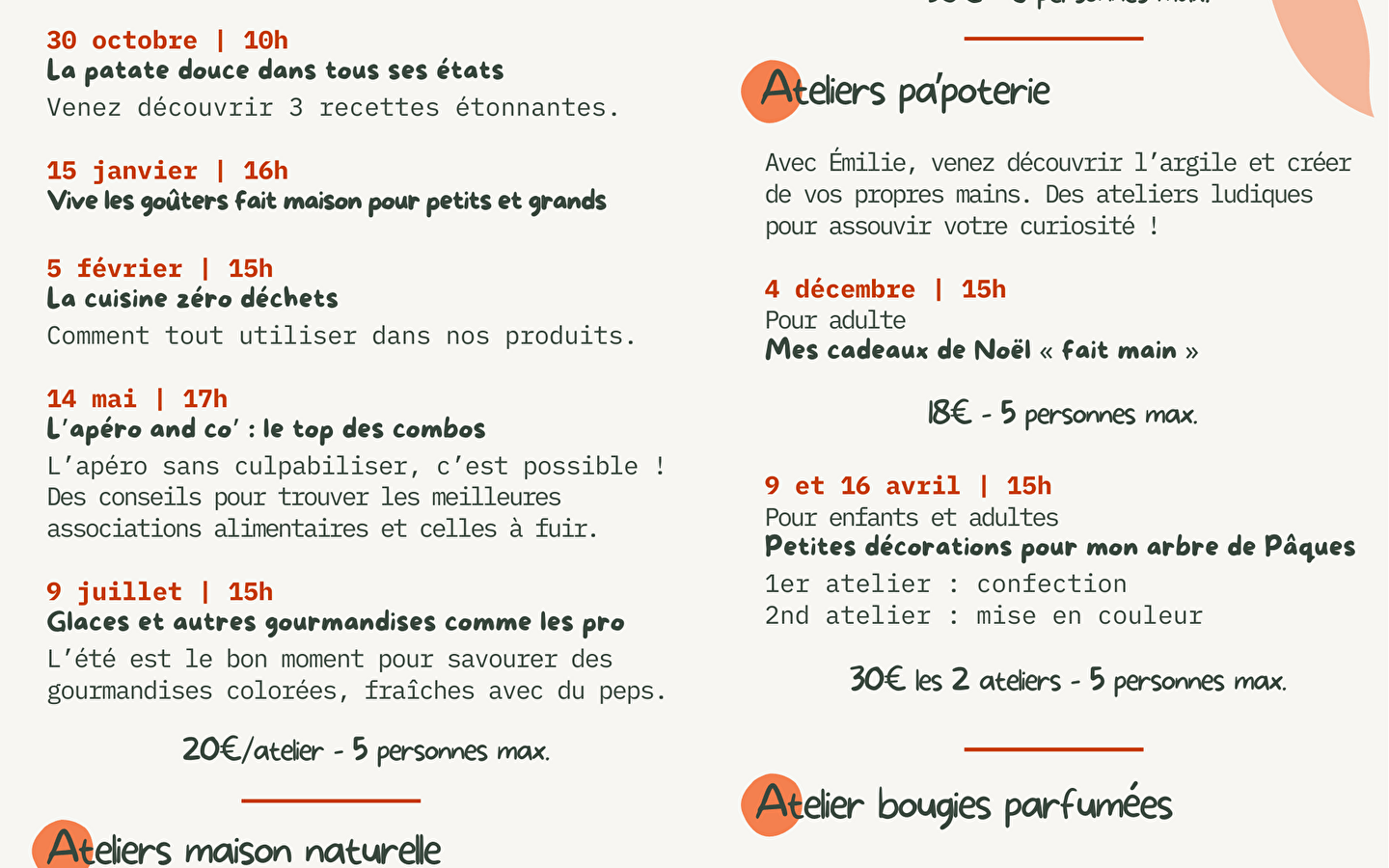 Atelier : Glaces et autres gourmandises comme les pro