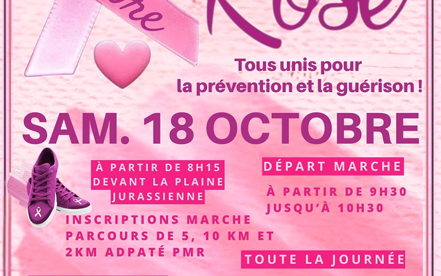 CHAUSSIN EN ROSE - TOUS ENSEMBLE CONTRE LE CANCER DU SEIN