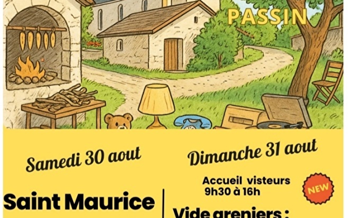 Fête du four de la Saint Maurice et vide grenier à Passin