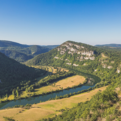 Randonnée - Rochers du Jarbonnet - Prairie de la rivière d'Ain