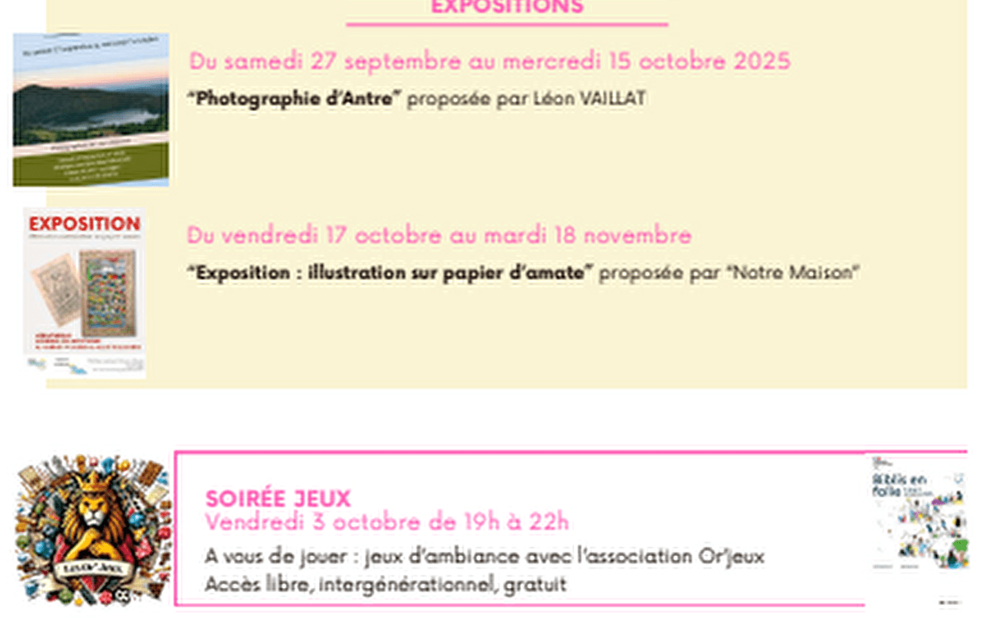 Exposition “Photographie d’Antre”
