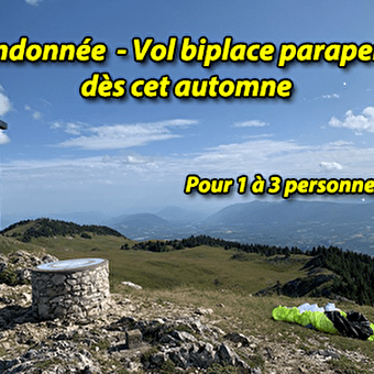 Vol Rando en biplace parapente avec Didier Marinet - VALSERHONE