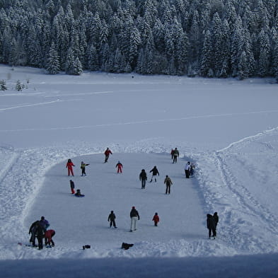 Patinage sur le lac Genin