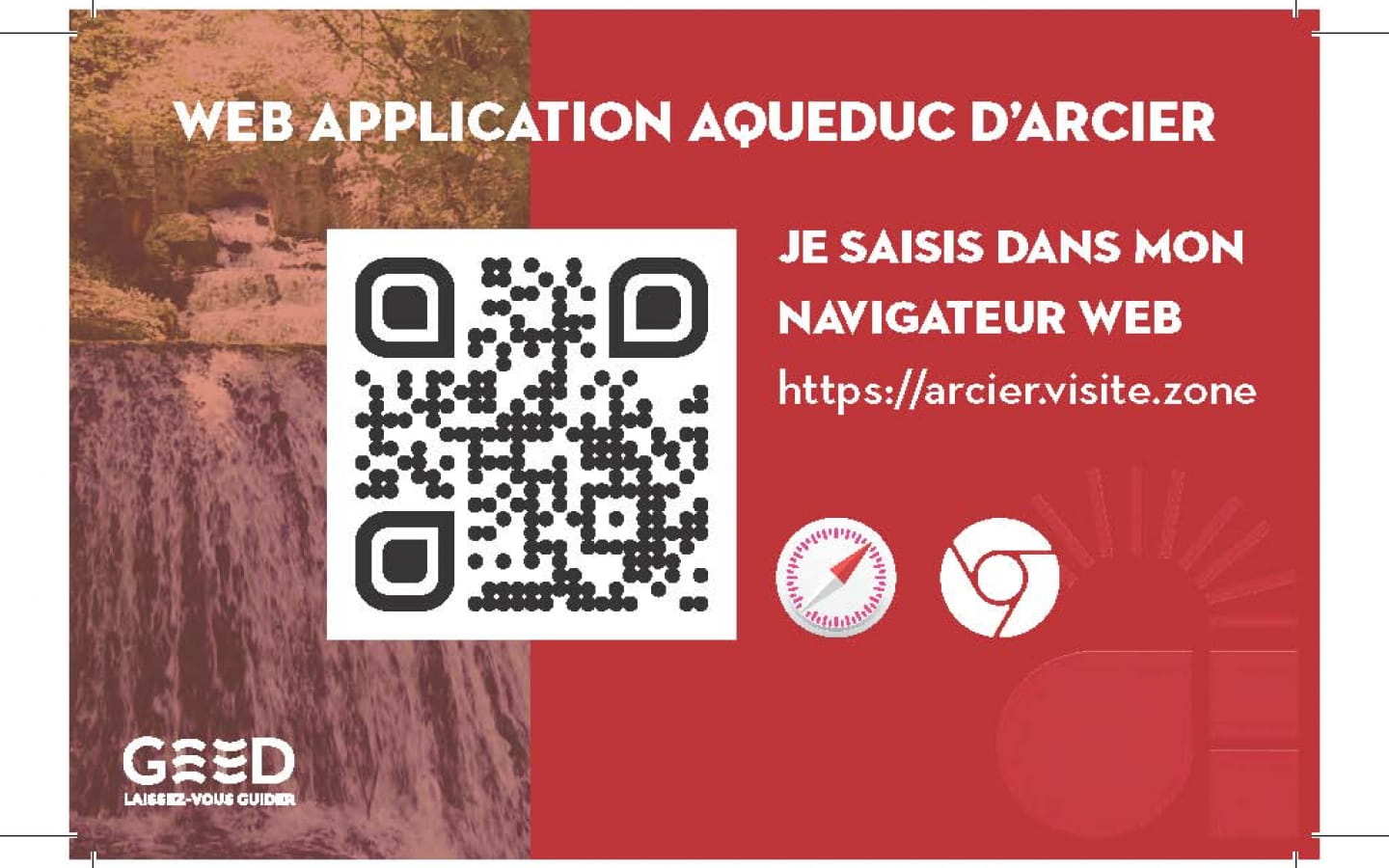 Application web 'l’aqueduc d’Arcier, patrimoine historique'