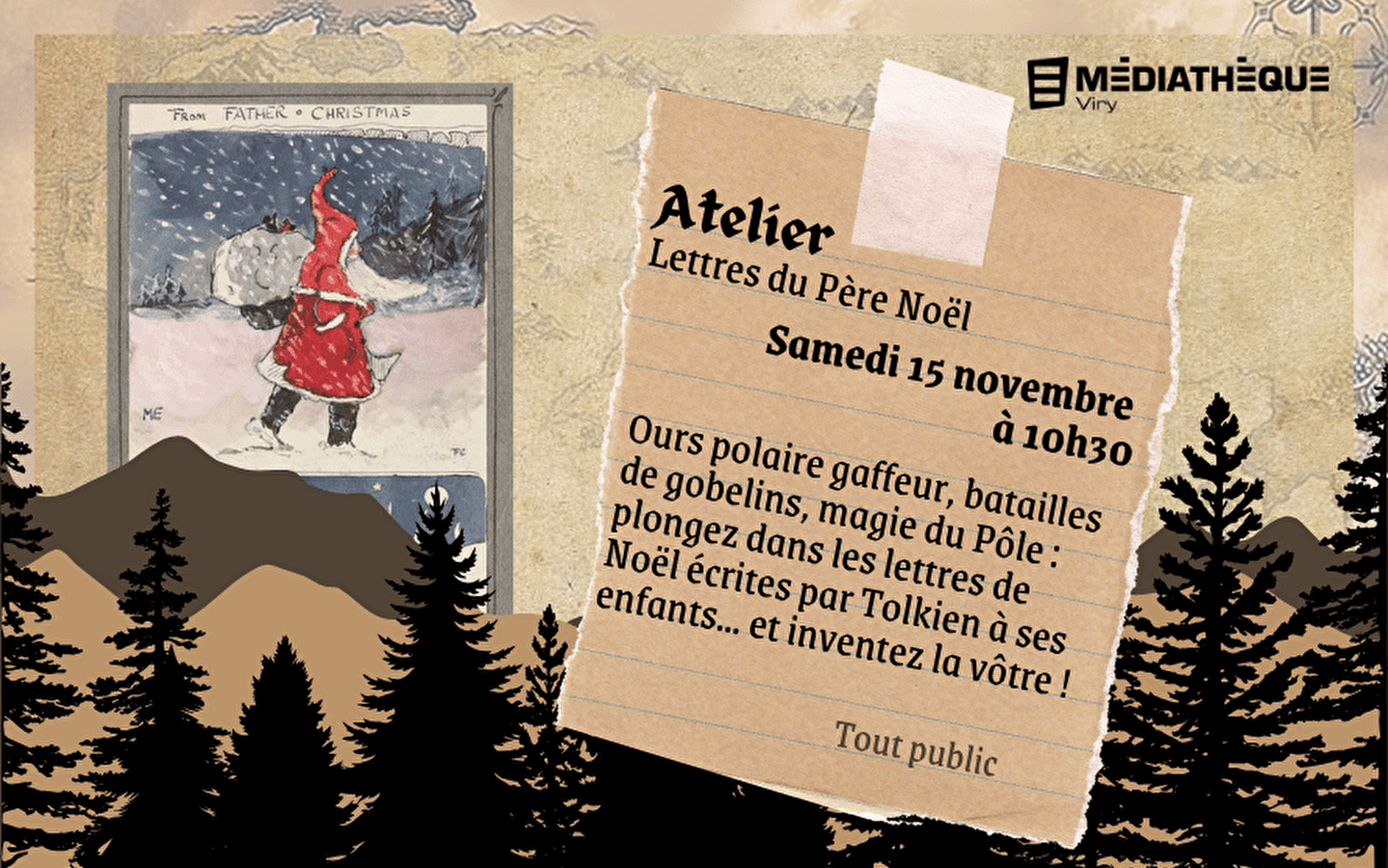 Médiathèque de Viry : Les lettres du Père Noël de Tolkien