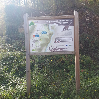 Les empreintes de dinosaures de Villette