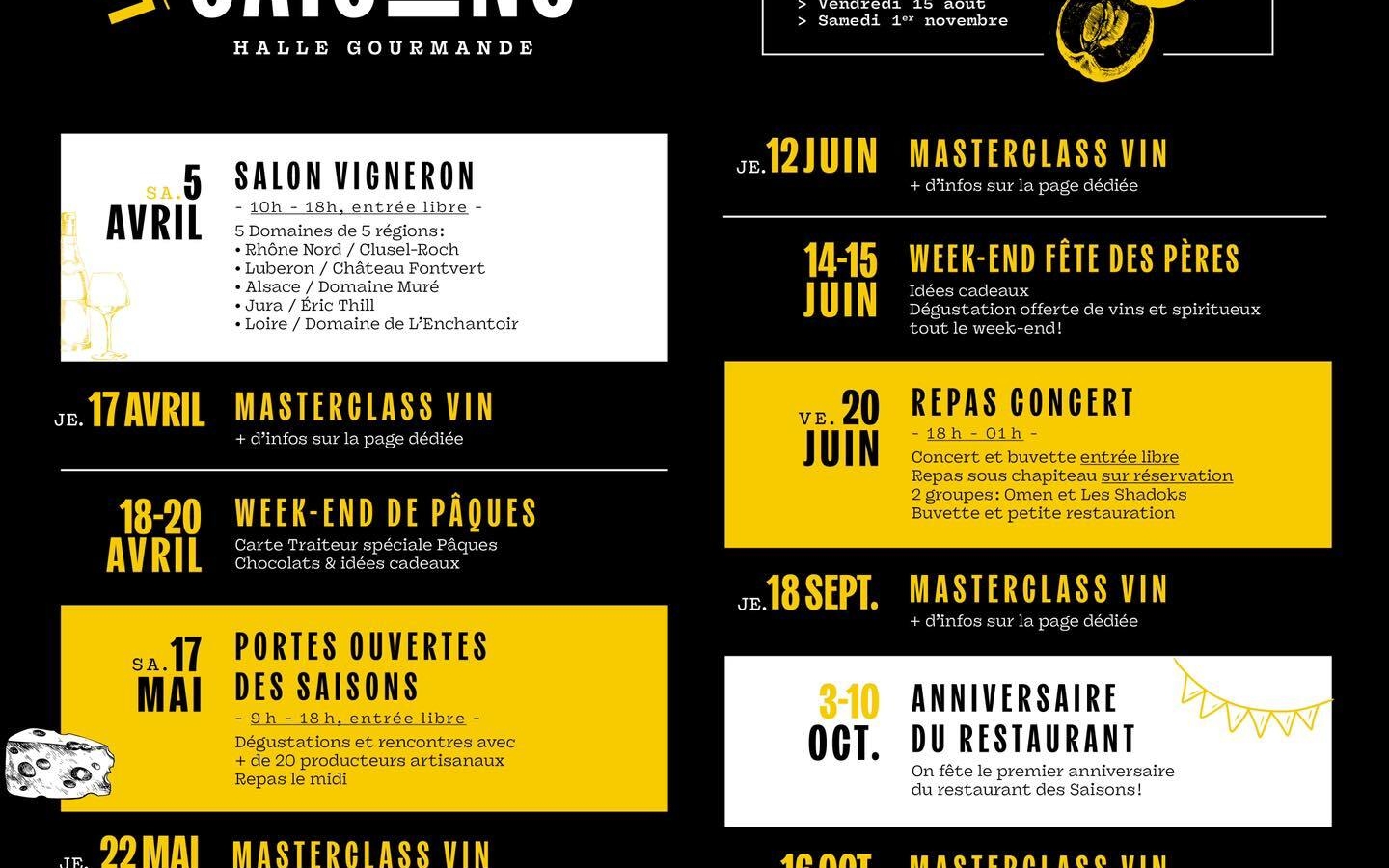 1 er Anniversaire du restaurant Les Saisons
