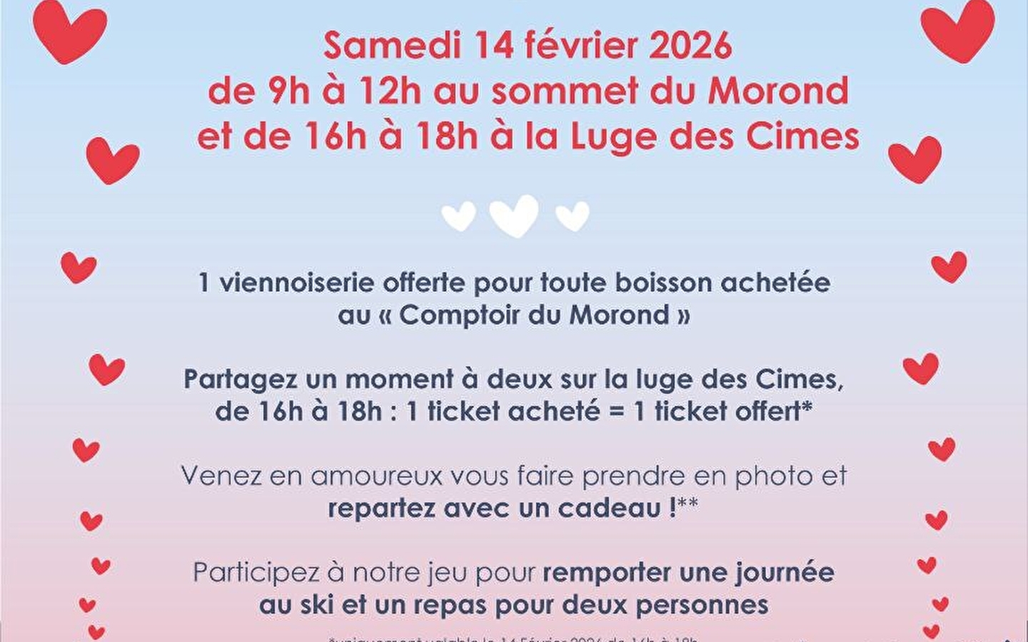 Saint valentin sur les pistes