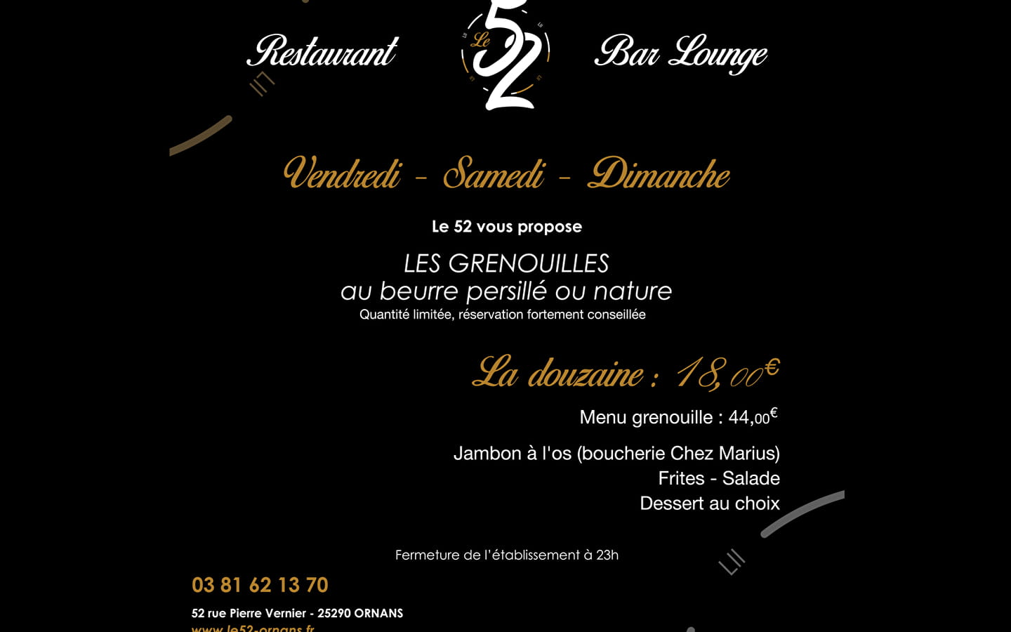 Les grenouilles sont arrivées au 52