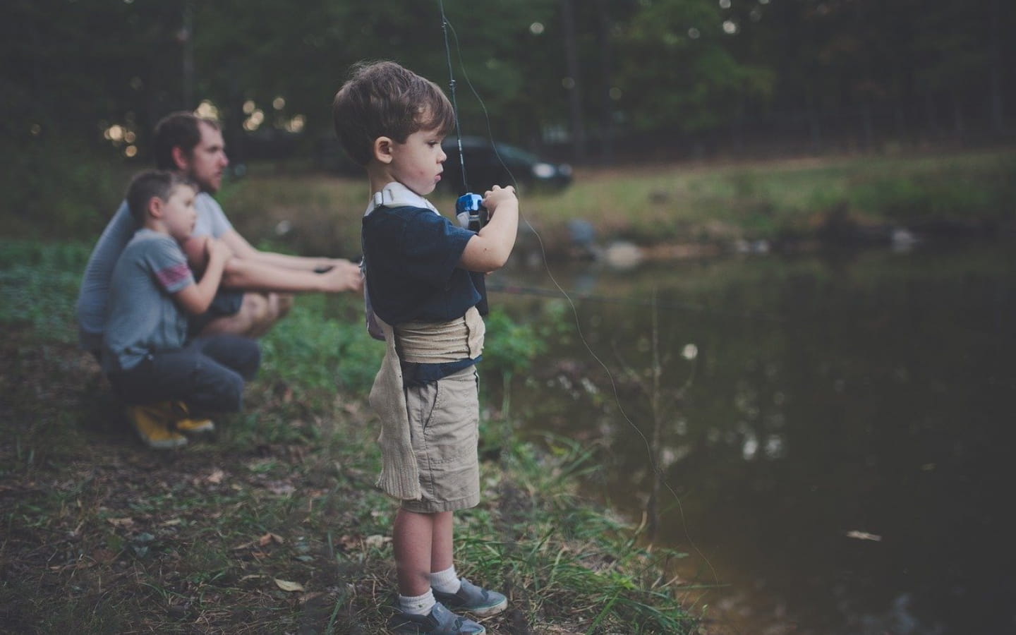 Pêche pour les enfants à l'étang de Coron