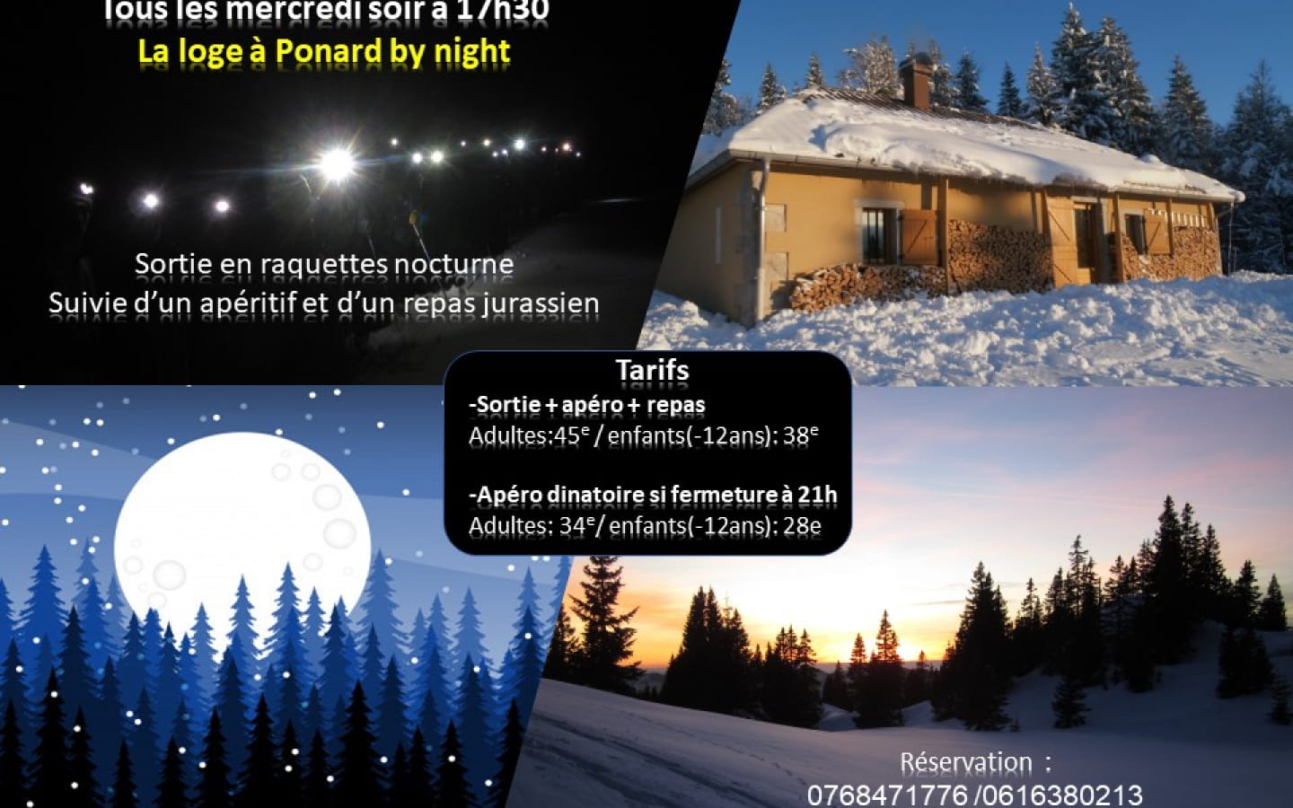 La Loge à Ponard by night