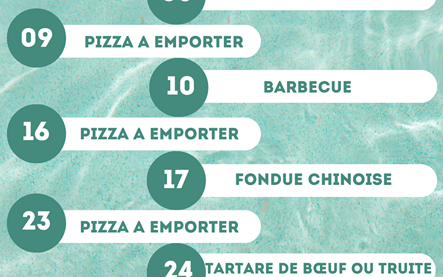 Soirées Spéciales Restaurant Les Pâturages