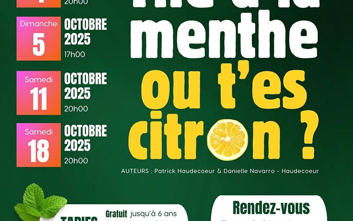 Thé à la menthe ou t'es citron
